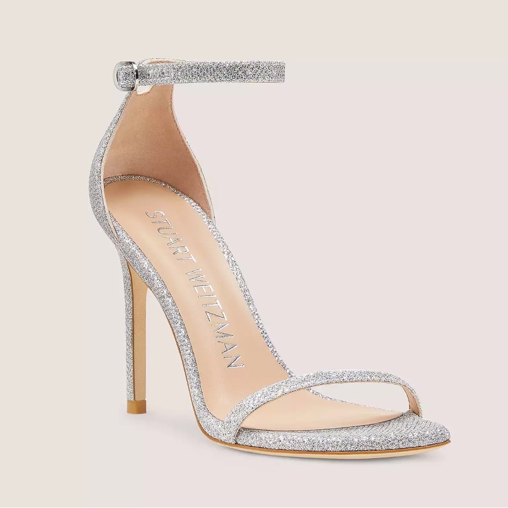 NWT Stuart Weitzman Nudistcurve 100 Strap Sandal Crystal size 7.5